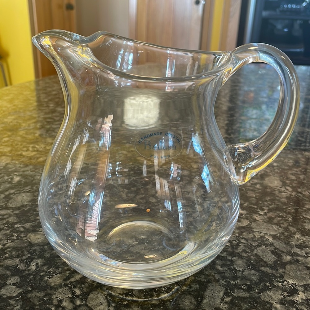 Badash handmade crystal‎ pitcher made in Poland